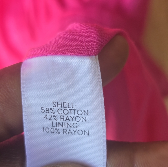 J Jill Vibrant Pink Dress Size 2X Plus Long Sleeves Popover Feminine - Picture 10 of 13
